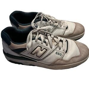 New Balance Men's White and Green 550 Athletic Sneakers Size 9